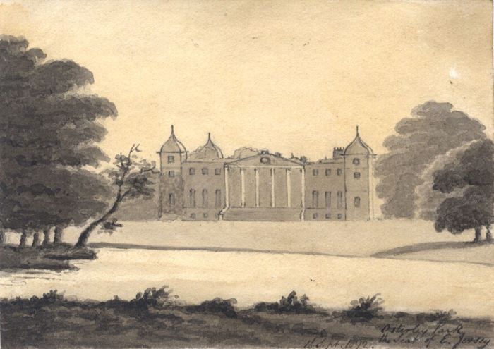 M. S. Jeffs - Fine 1812 Pen and Ink Drawing, Osterley Park, London