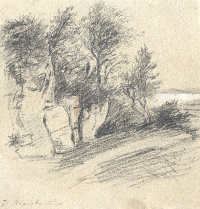 M. S. Jeffs - Fine Early 19th Century Graphite Drawing, Landscape Near Hastings
