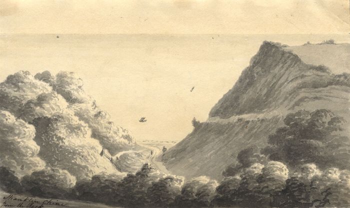 M. S. Jeffs - Fine Early 19th Century Pen and Ink Drawing, Shanklin Chine