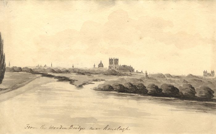 M. S. Jeffs - Fine Early 19th Century Pen and Ink Drawing, View near Ranelagh