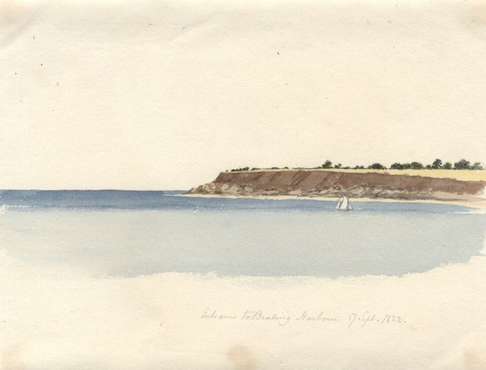 M. S. Jeffs - Fine 1822 Watercolour, Entrance to Brading Harbour