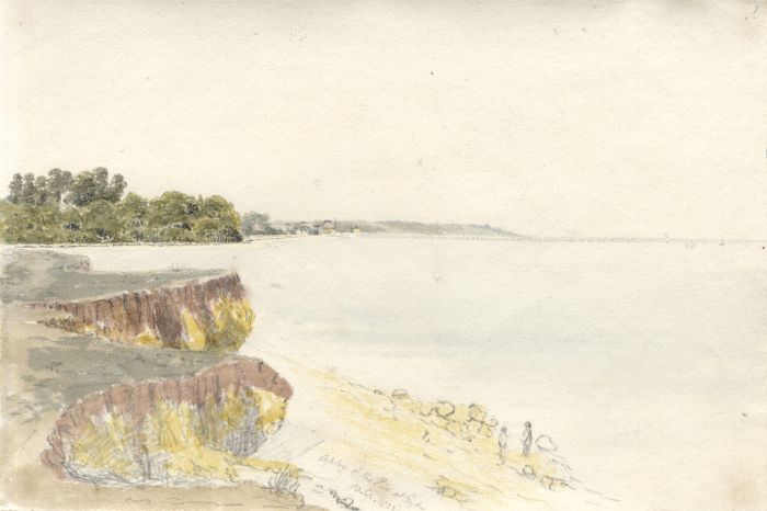 M. S. Jeffs - Fine 1822 Watercolour, Coastal View at Ryde
