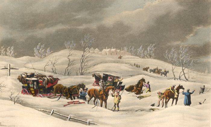 After James Pollard, Set of 5 Mid 19th C Restrike Aquatints, Stage Coachman