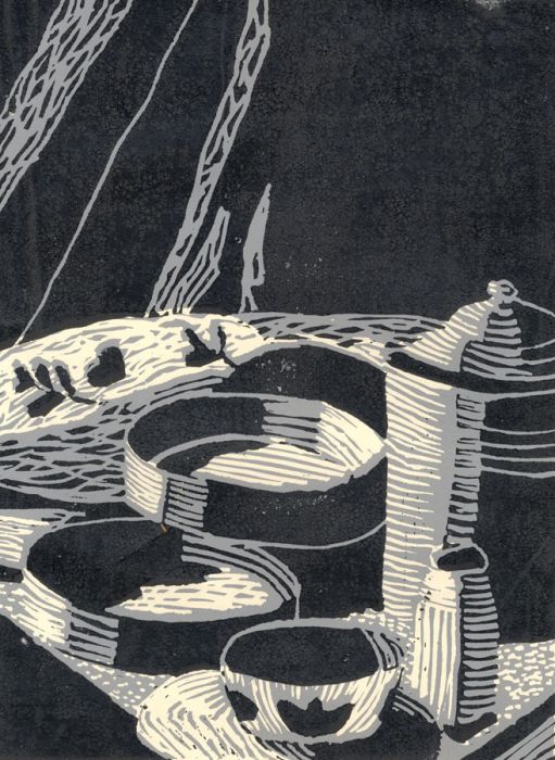 Anthea Stilwell - c.1970 Mixed Media, Cups and Bowls