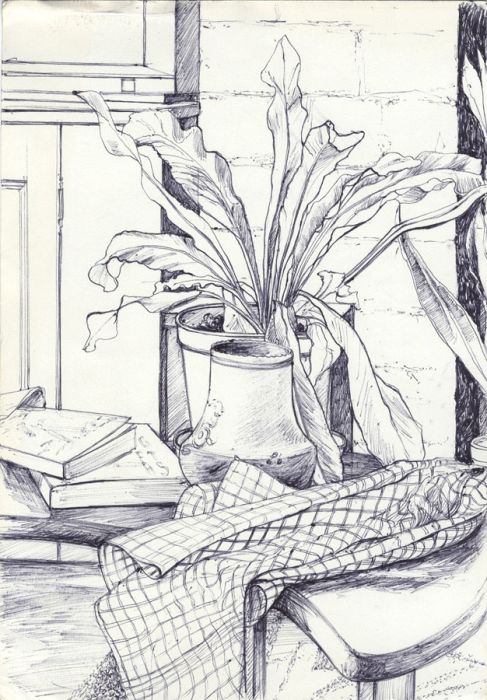 James Arnold Martin - Mid 20th Century Pen and Ink Drawing, Table top View