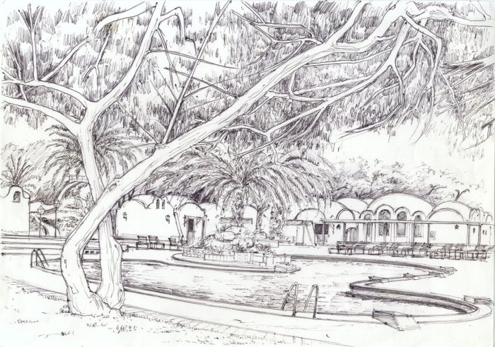 James Arnold Martin - Mid 20th Century Pen and Ink Drawing, Ica Peru