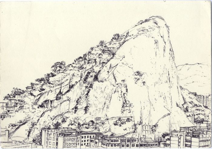 James Arnold Martin - Mid 20th Century Pen and Ink Drawing, Morro do Cantagalo