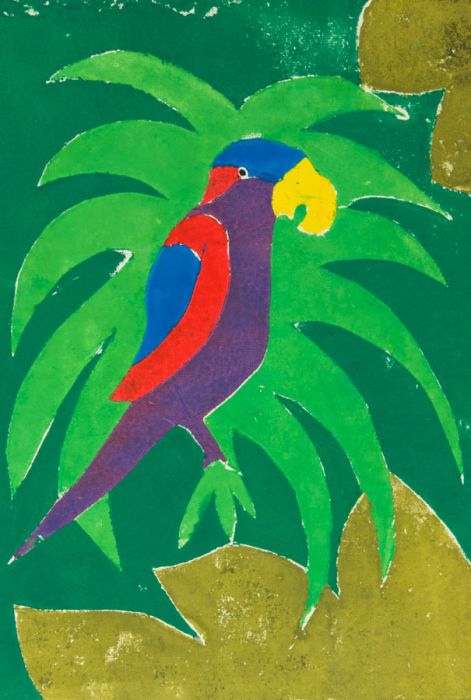 Peter Stilwell - c.1970 Acrylic, Study of a Parrot