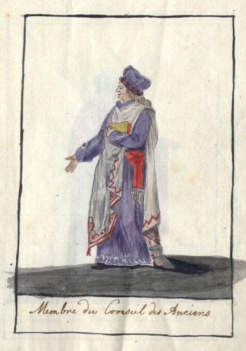 Set of 10 French School  18th Century Watercolours - State Officials