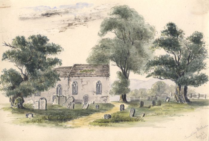 Attributed John Samuel Bowles - 1854 Watercolour, Cradley Church