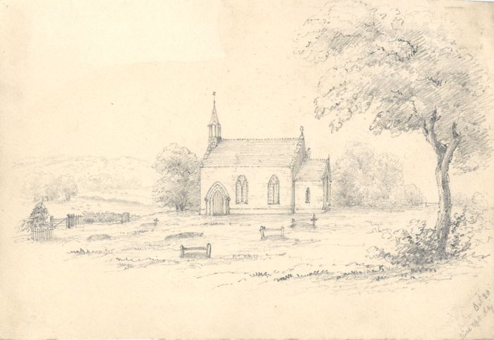 Attributed John Samuel Bowles - 1851 Graphite Drawing, Driby Church
