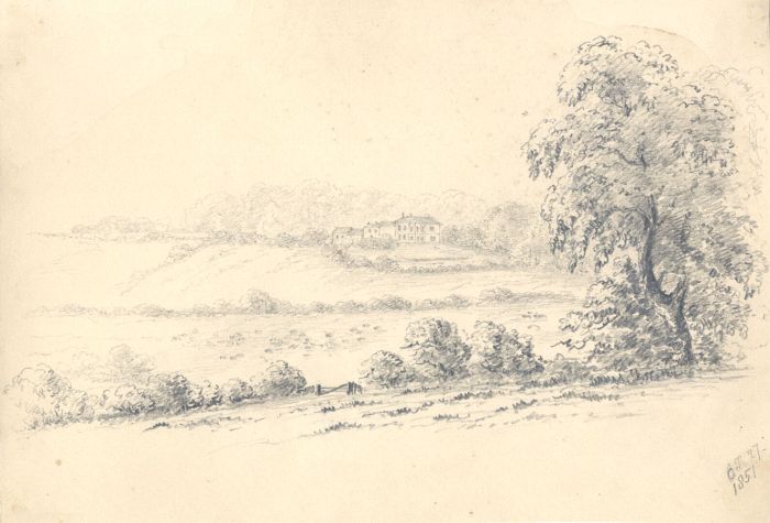 Attributed John Samuel Bowles - 1851 Graphite Drawing, Ormesby Rectory