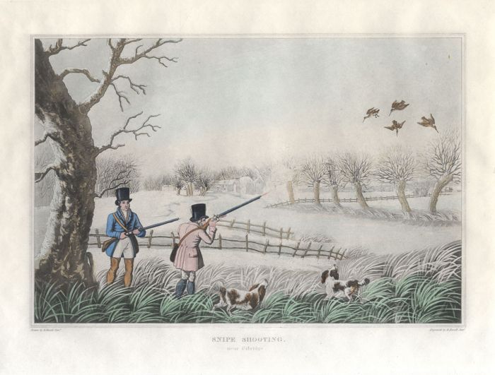 R. Havell (1793-1878) - Aquatint, Snipe Shooting, Near Uxbridge 
