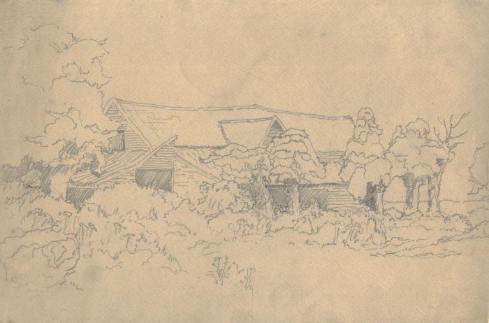 Henry P. Stevens - Pair of Early 20th Century Rural Landscape Scenes in Graphite