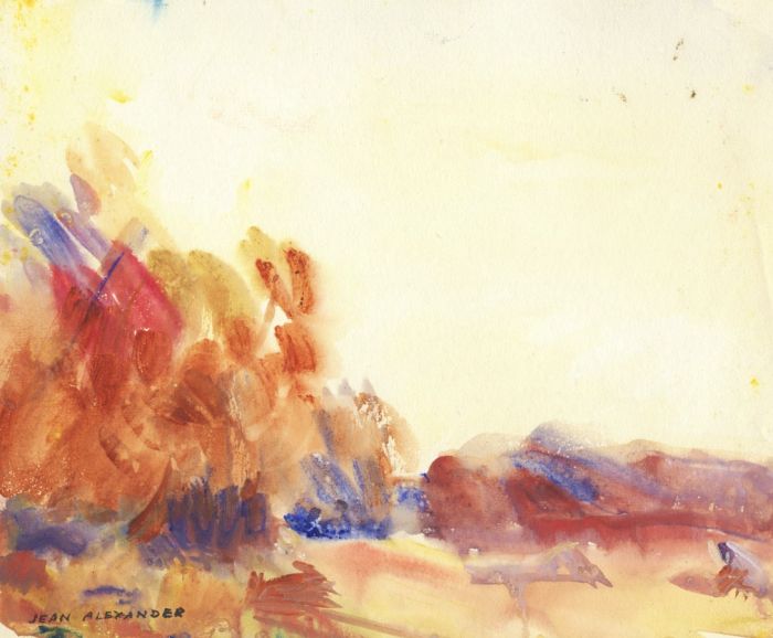 Jean Dryden Alexander (1911-1994) - Gouache, Autumnal Landscape