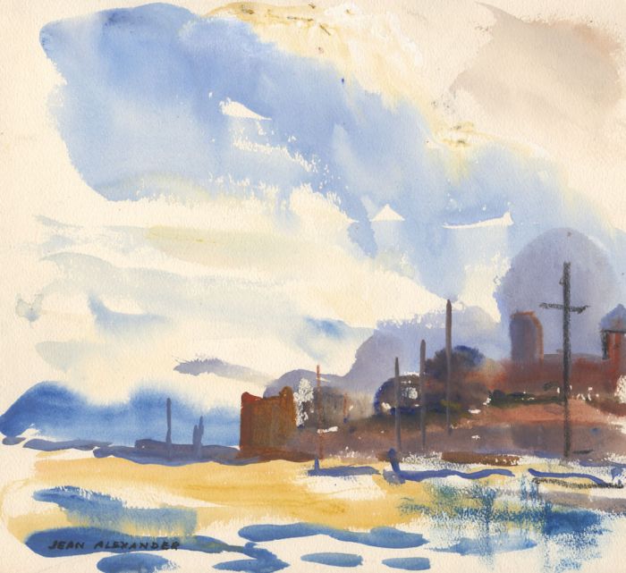 Jean Dryden Alexander (1911-1994) - Mid 20th Century Gouache, Harbour View