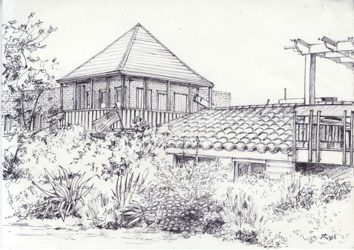 James Arnold Martin - Set of 5 Mid 20C Pen and Ink Drawings, Scottsdale Arizona