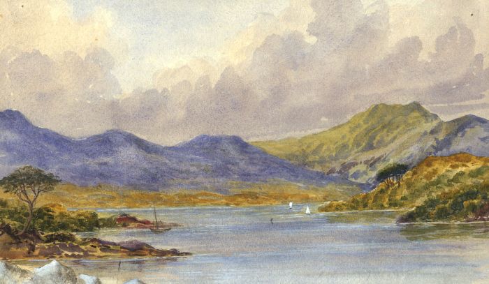 Late 19th Century Watercolour - View of Loch Lomond, Scotland