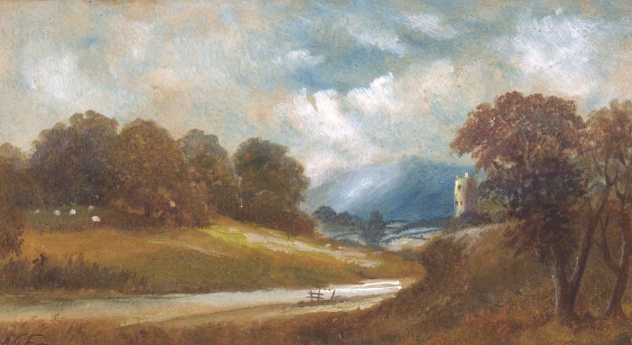 A.G. Firth - 1876 Oil, View on Silverdale