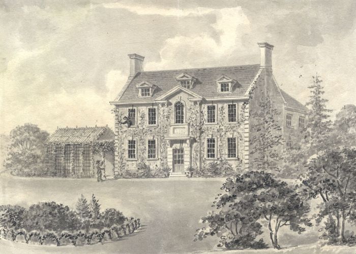 English School Early 19th Century Pen and Ink Drawing - Country House and Garden