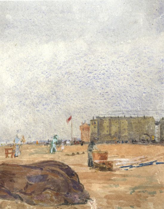Arthur Ellis (1856-1918) - Late 19th Century Watercolour, Beach Scene