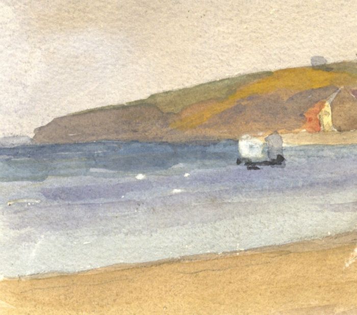 Arthur Ellis (1856-1918) - Late 19th Century Watercolour, Coastal View