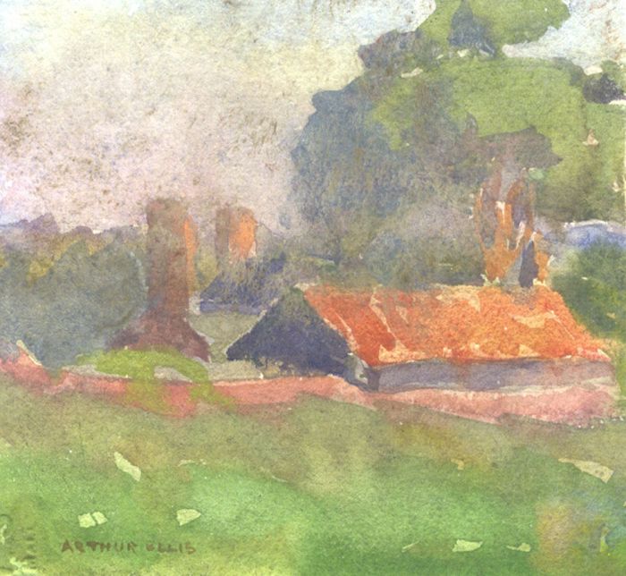 Arthur Ellis (1856-1918) - Signed Late 19th Century Watercolour, Cottage View
