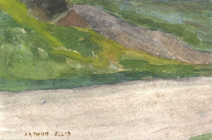 Arthur Ellis (1856-1918) - Signed Late 19th Century Watercolour, Hillside