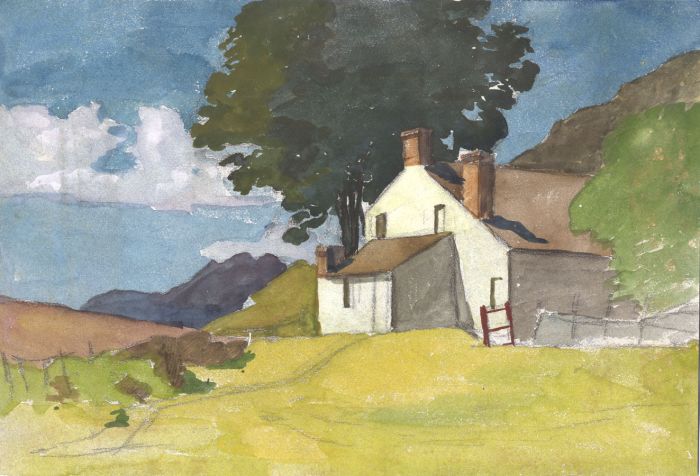 Arthur Ellis (1856-1918) - Late 19th Century Watercolour, Landscape with House