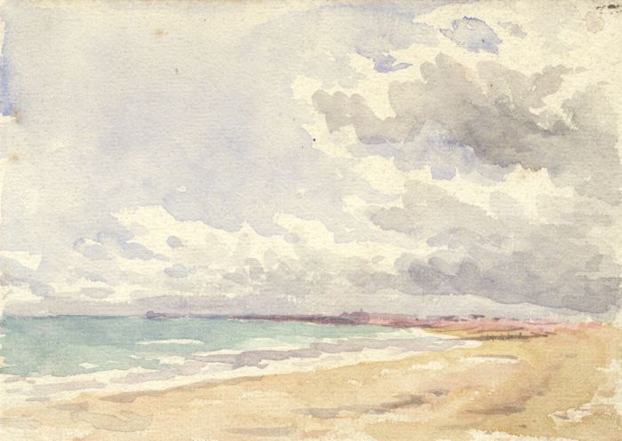 George William Collins (1863-1949) - A Pair of Watercolours, Beach Scenes