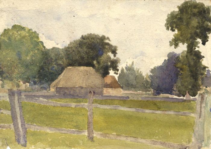 George William Collins (1863-1949) - Watercolour, Rural Landscape