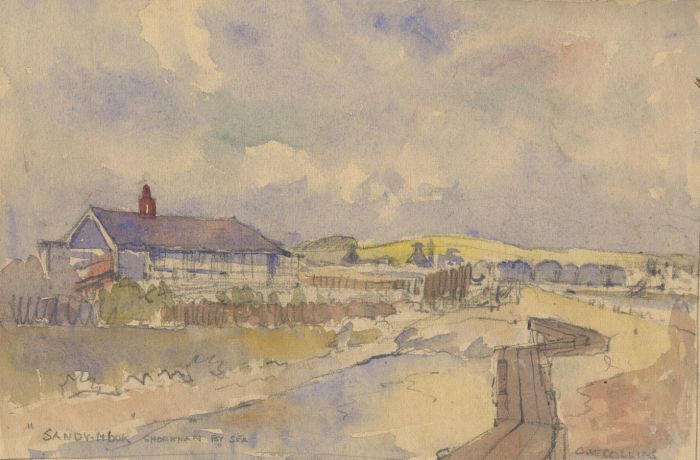 George William Collins (1863-1949) - Watercolour, Shoreham-by-Sea, Sussex