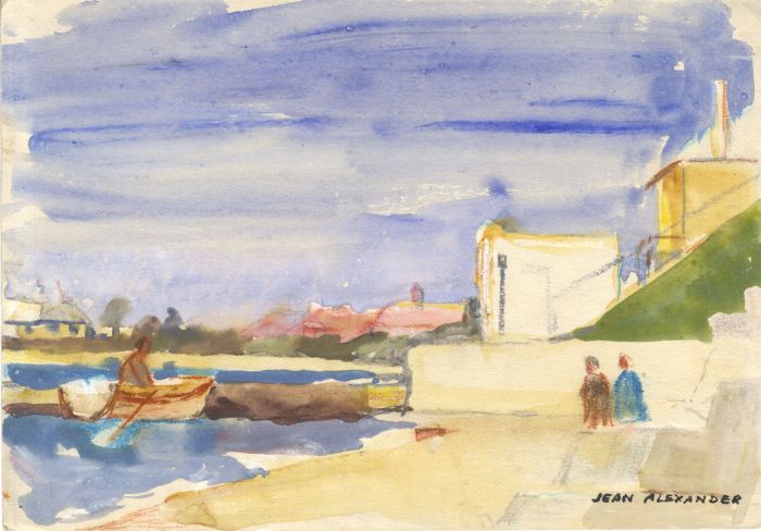 Jean Dryden Alexander (1911-1994) - 1927 Watercolour, The Boating Lake