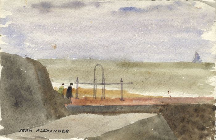 Jean Dryden Alexander (1911-1994) - 1939 Watercolour, Walton on the Naze