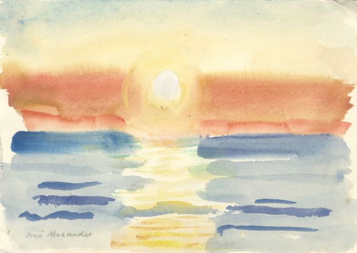 Jean Dryden Alexander (1911-1994) - 1991 Watercolour, Sunrise, Walton