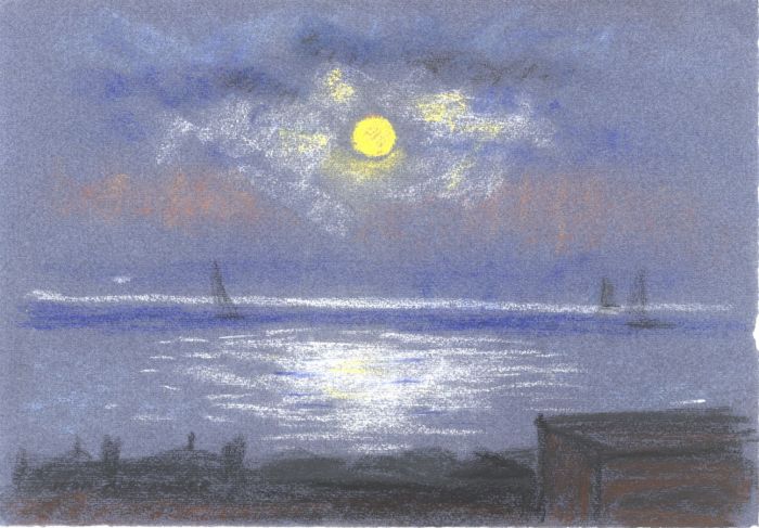 Jean Dryden Alexander (1911-1994) - Set of 4 Pastels, Coastal Landscapes