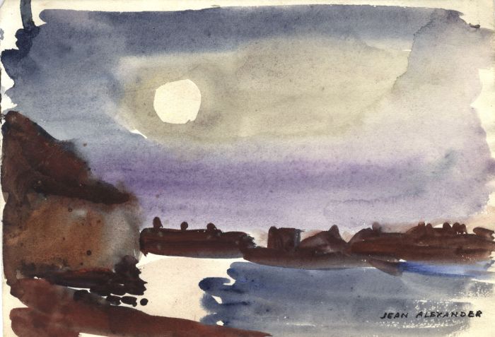 Jean Dryden Alexander (1911-1994) - Set of 3 Watercolours, Evening Light