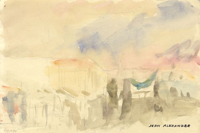 Jean Dryden Alexander (1911-1994) - Set of 3 Watercolours, Abstract Landscapes 