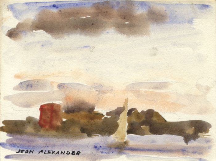 Jean Dryden Alexander (1911-1994) - Pair of Watercolours, Coastal Views 