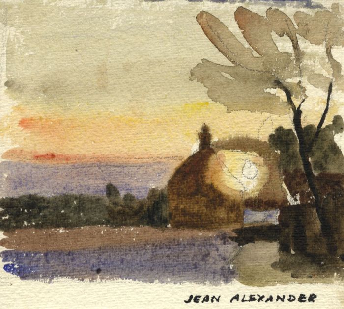 Jean Dryden Alexander (1911-1994) - Set of 7 Mixed Media, Landscape Views