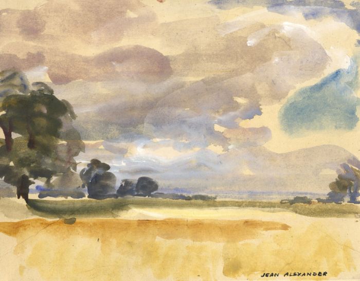 Jean Dryden Alexander (1911-1994) - Signed Watercolour, Rural Landscape