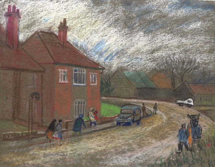 Jean Dryden Alexander (1911-1994) - 1975 Pastel, Warley, Hammonds Lane