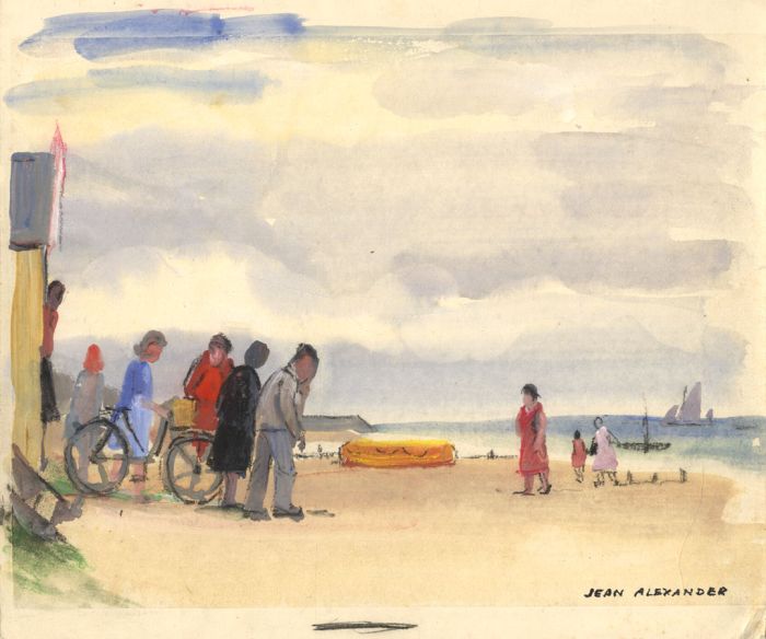 Jean Dryden Alexander (1911-1994) - 1931 Gouache, Lifeboat Shipway