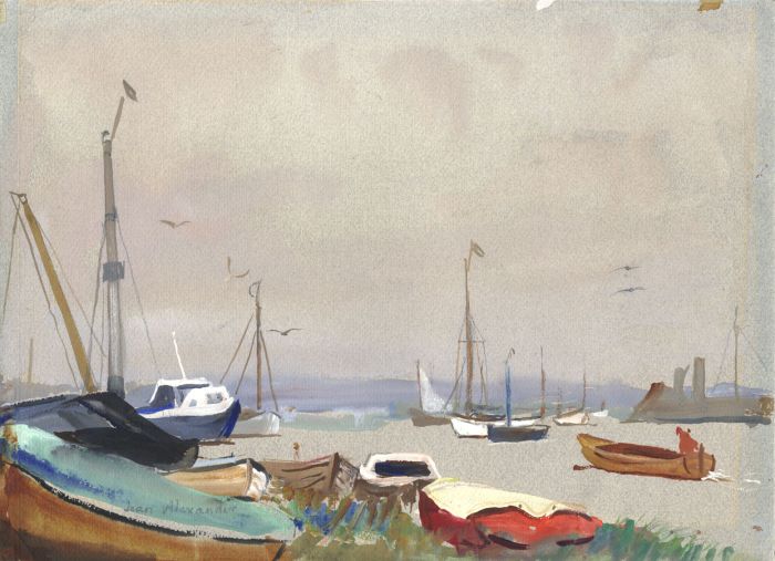 Jean Dryden Alexander (1911-1994) - 1981 Gouache, Walton-on-Naze