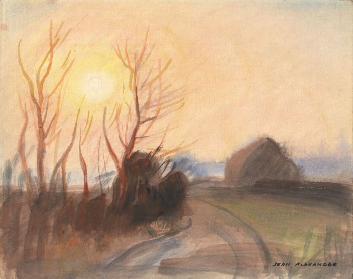 Jean Dryden Alexander (1911-1994) - Set of 4 Watercolours, Rural Landscapes 