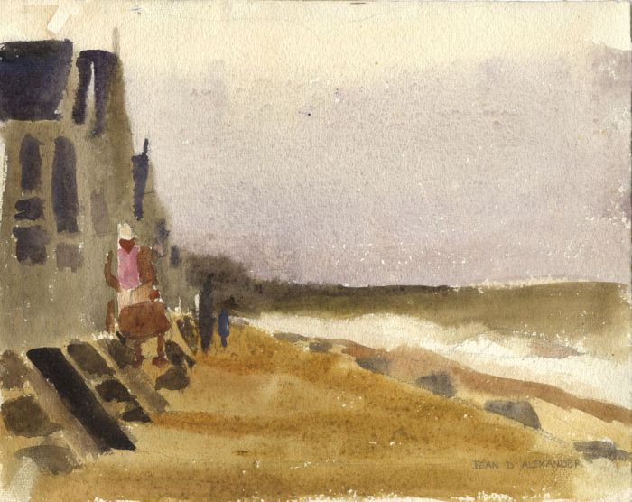 Jean Dryden Alexander (1911-1994) - Pair of Watercolours, By the Sea 