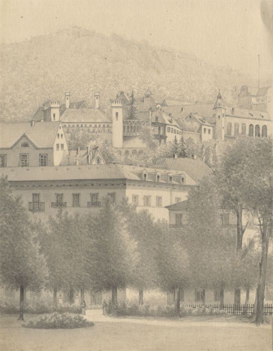 Jean Jacques Haakman - Late 19th Century Graphite Drawing, European Townscape