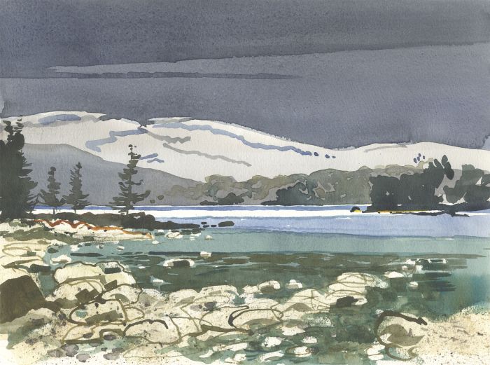 Robert T. Blayney (1929-2016) - Mid 20th Century Watercolour, Lake Landscape