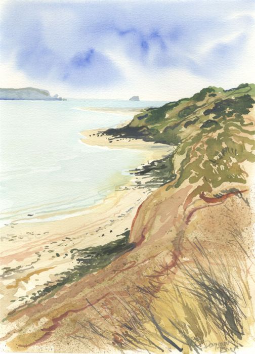 Robert T. Blayney (1929-2016) - Mid 20th Century Watercolour, Coastal View