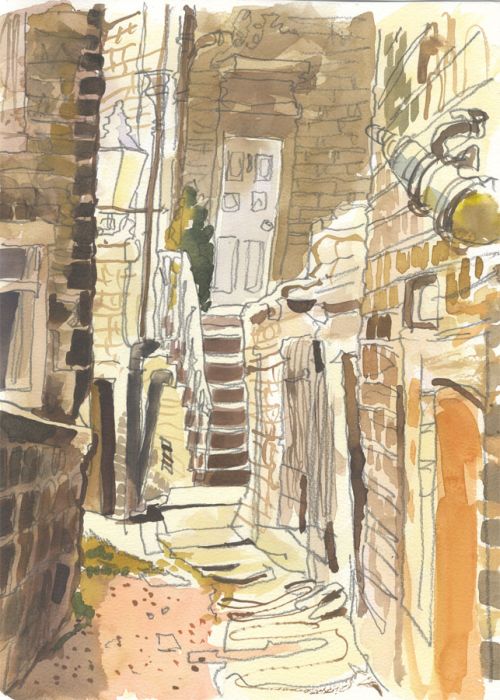 Robert T. Blayney (1929-2016) - Mid 20th Century Watercolour, Back Street
